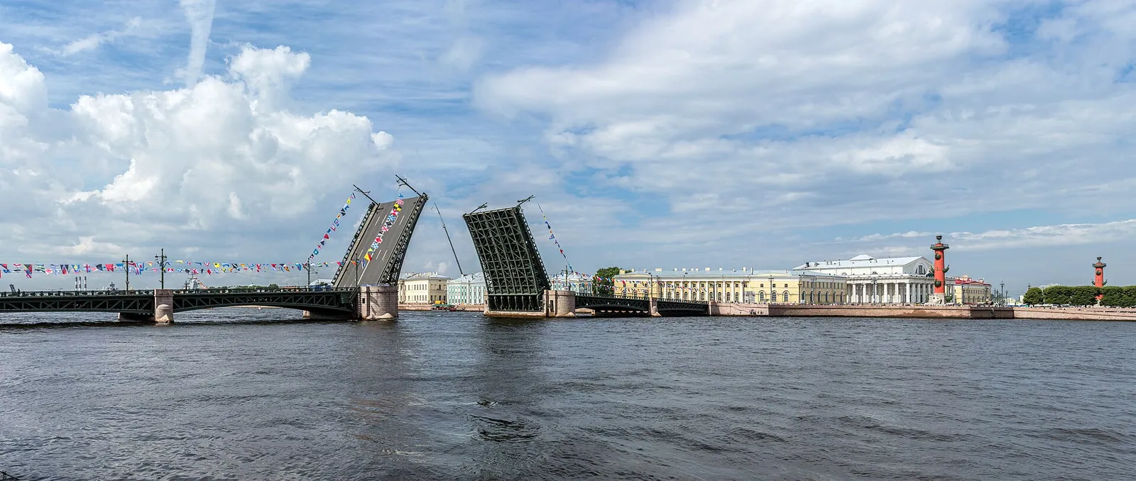 Дворцовый мост: панорамный вид